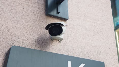 security camera on building wall