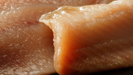 raw fish fillet closeup