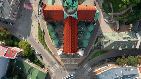 aerial view of podgorski square with st