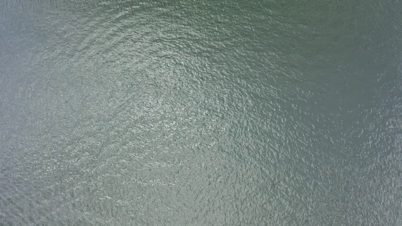 Calm water surface background, loopable, aerial view