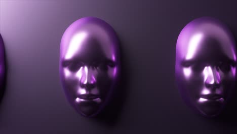 purple metallic faces