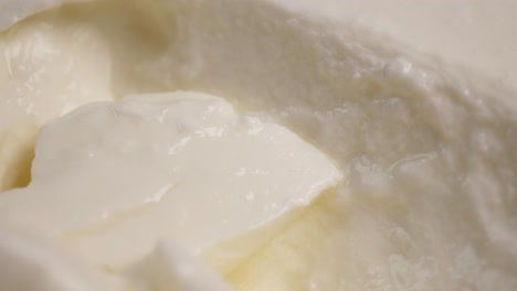 close up of creamy yogurt