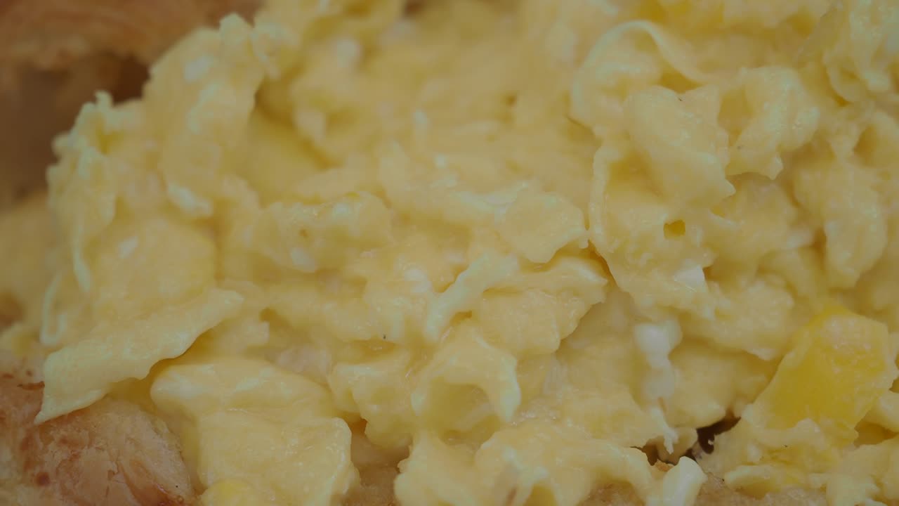 Scrambled Eggs on Croissant