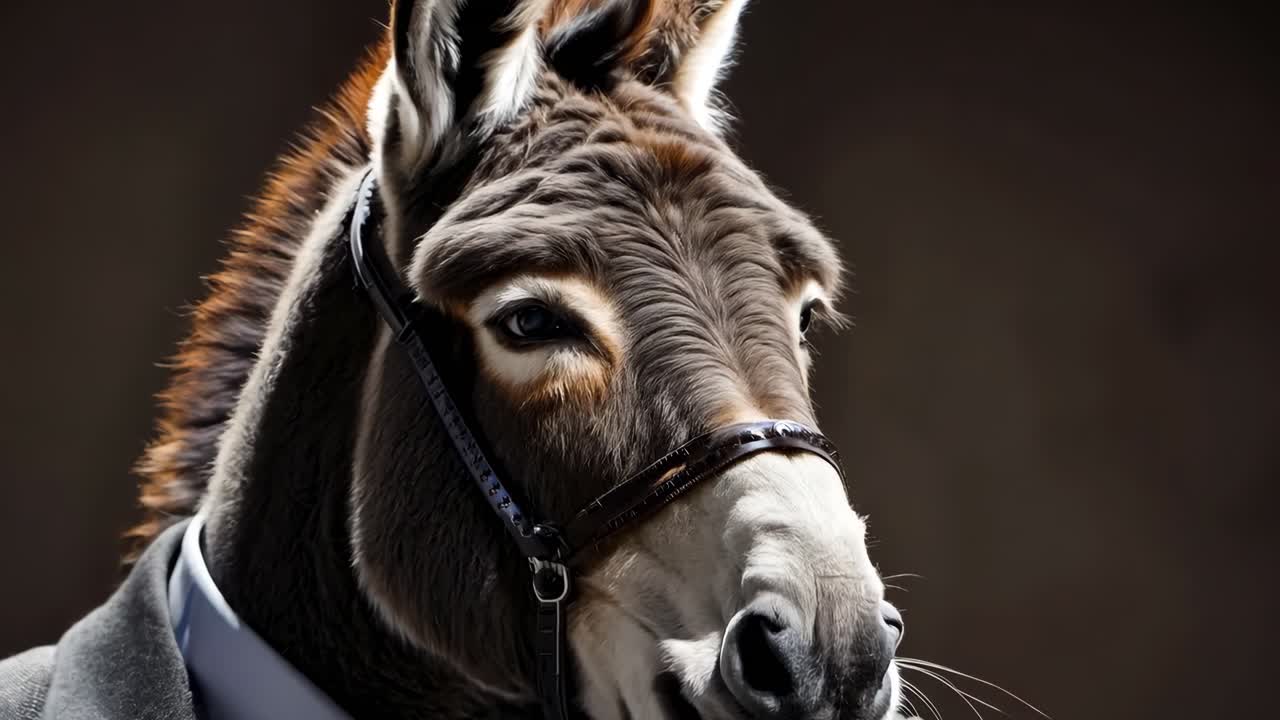 Un asino in giacca e cravatta