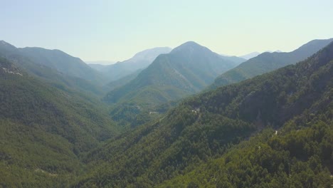 mountain valley aerial view