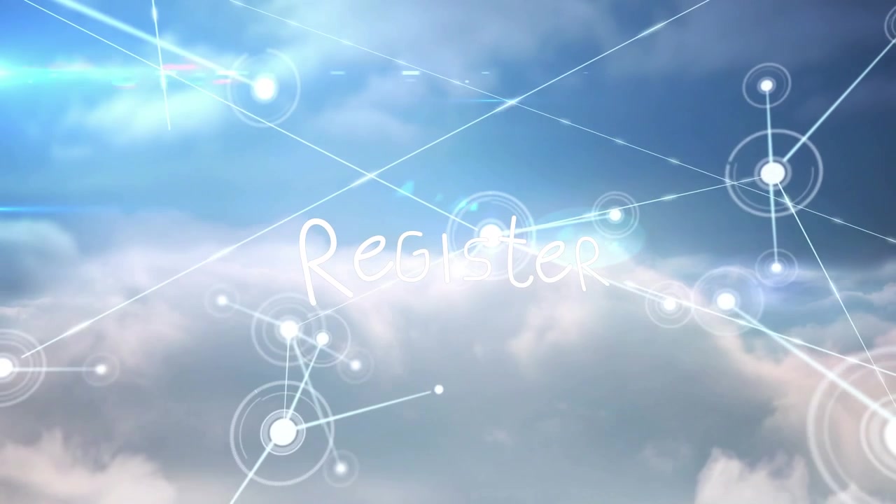 Animation of follow over connections and cloudy sky