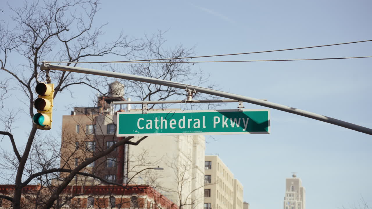 Cathedral Parkway Street Sign in New York City