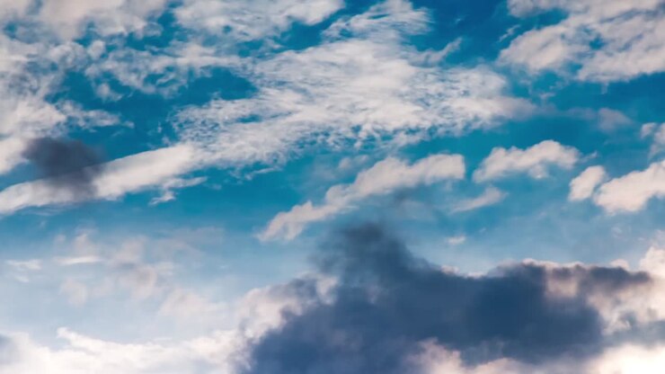 Beautiful clouds in motion timelapse