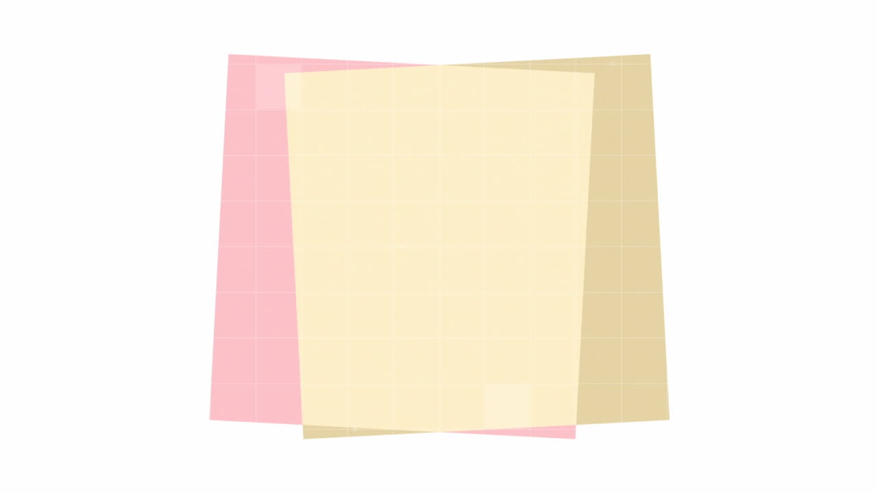 바탕에 움직이는 복사 공간과 함께 세 개의 사각형 음의 애니메이션