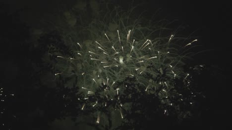 fireworks in slow motion during new year's eve 2019