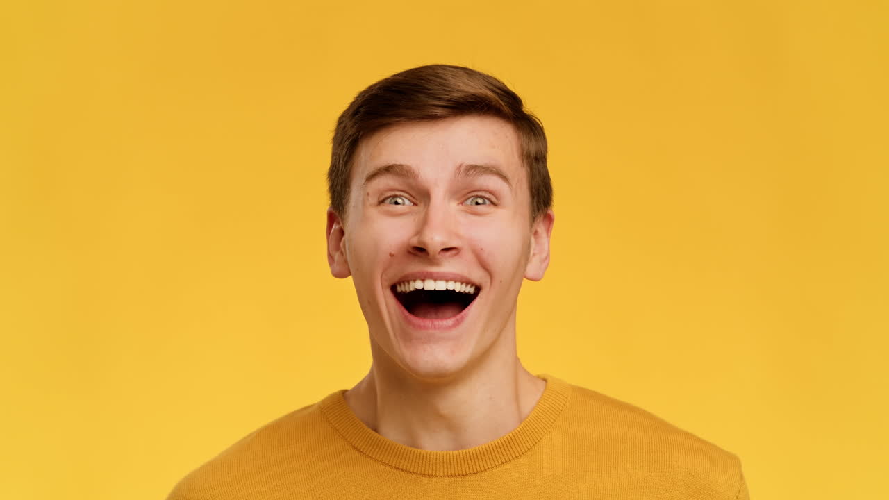 Excited Young Man