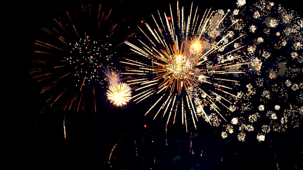 Fireworks display. Close-up