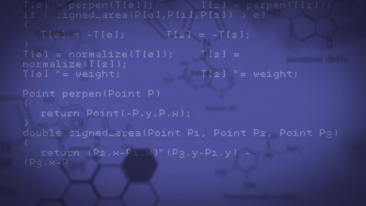 animación del procesamiento de datos sobre fondo azul