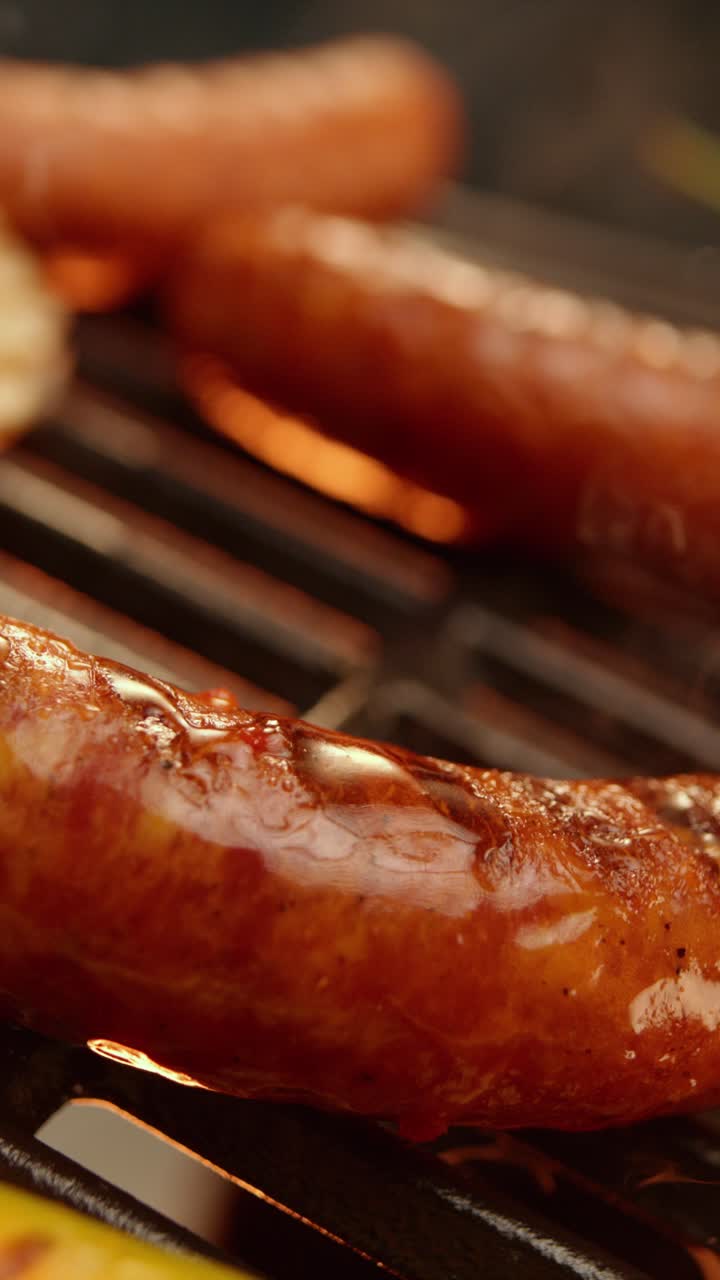 salchichas en la parrilla