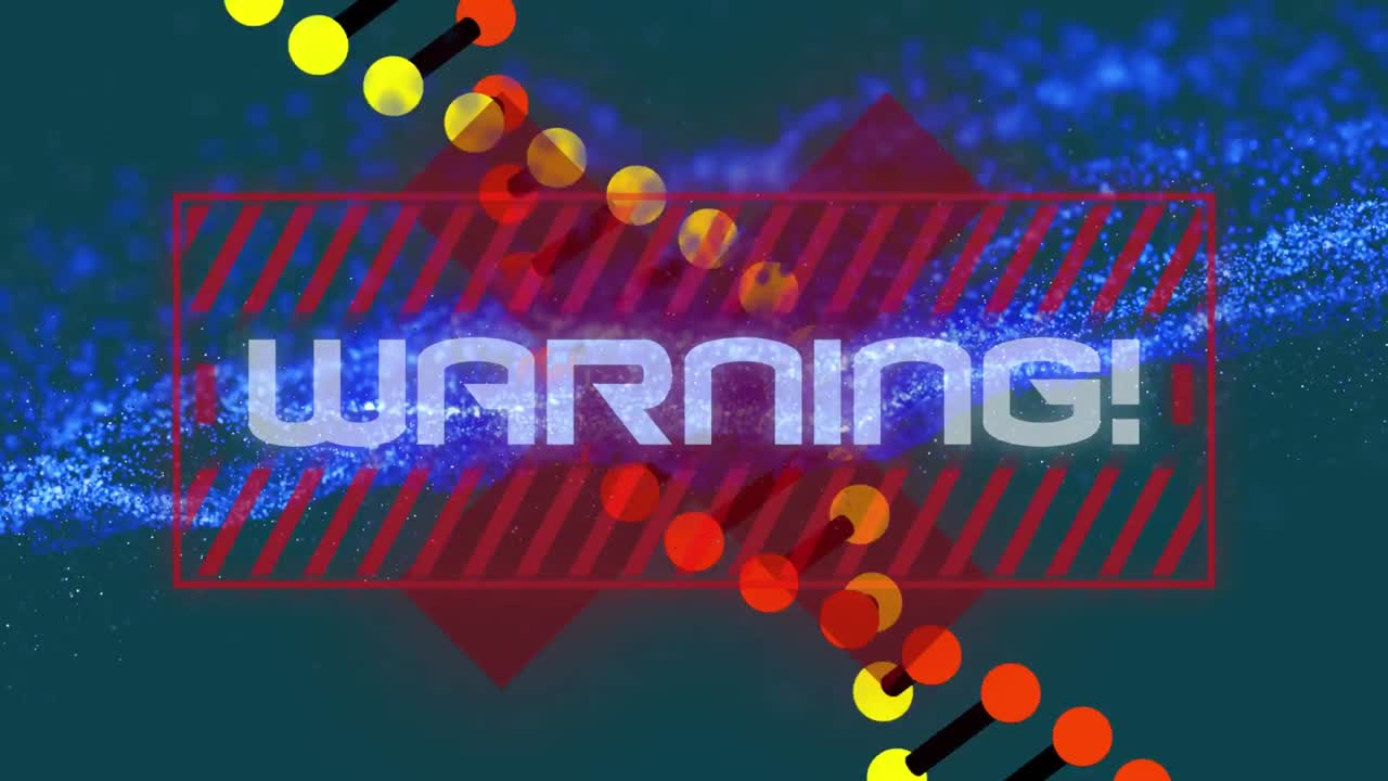 코로나 19 텍스트의 애니메이션 경고 노래와 dna 스트랜드 스핀링