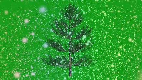 nevada y árbol de navidad pantalla verde gráficos de movimiento