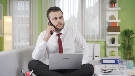 Businessman-gets-frustrated-hearing-bad-and-distressing-news.