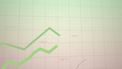 Animation-Der-Statistischen-Datenverarbeitung-über-Ein-Gitternetz-Vor-Grünem-Hintergrund-Mit-Farbverlauf