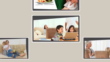 montage of families spending time together