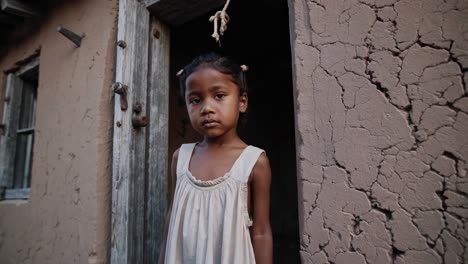 young girl at a rural home