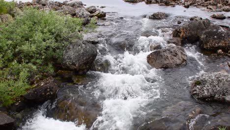 river rapid white water drinkable natural water in finnish lapland near kilpisjärvi