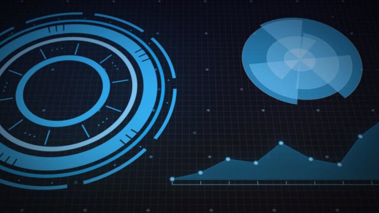 Animation of scopes scanning and data processing over grid