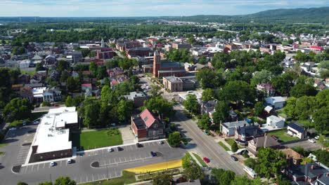 chillicothe, ohio, downtown and north side of downtown, aerial drone