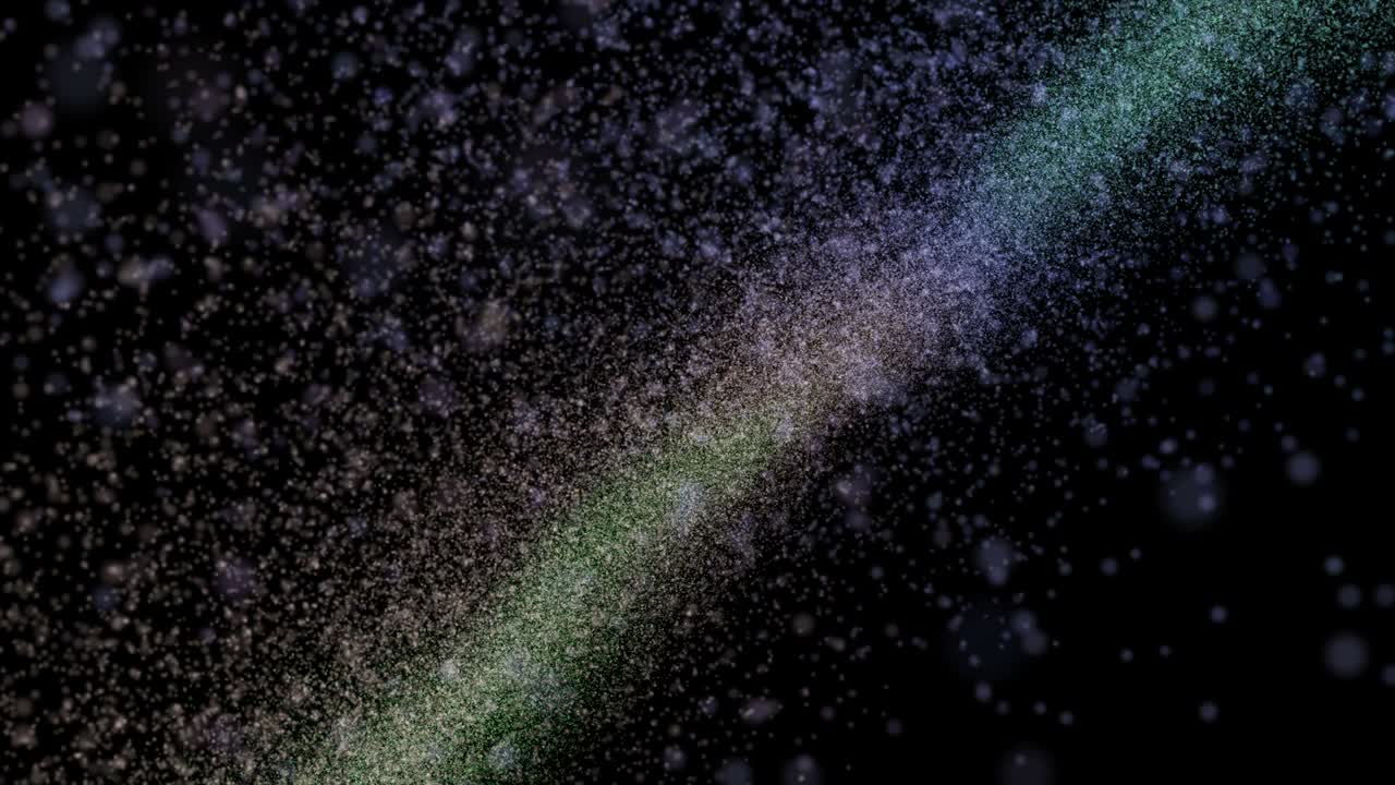 천천히 움직이는 반이는 입자와 함께 미래의 애니메이션, 4096x2304 루프 4k