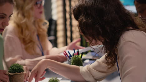 goals oriented businesswomen dive deep into financial reports