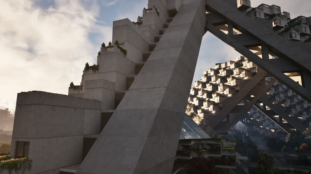 arquitectura de la ciudad futurista con jardines verticales