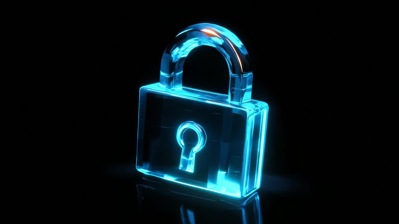 추상적인 반이는 유리 잠금