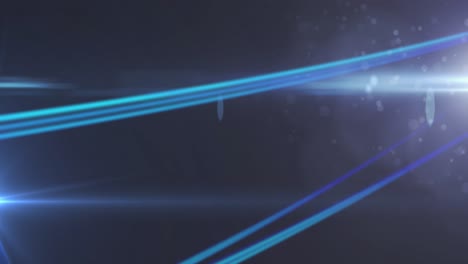 animation of glowing spot and blue light trails on dark blue background