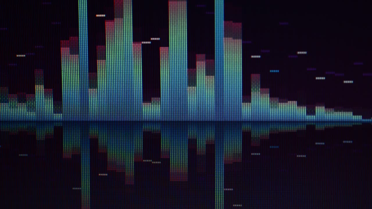 Schedule of a sound wave. Sound on graphics