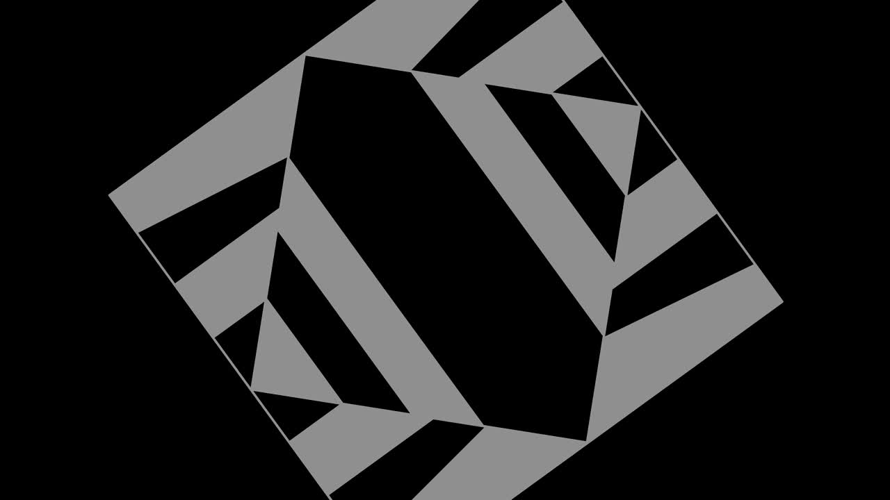 4k에서 사이키델릭 및 최면 효과를 가진 흑백 비디오 애니메이션