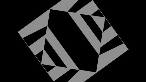 animación de video en blanco y negro con efecto psicodélico e hipnótico en 4k