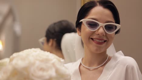 bride getting ready for her wedding day