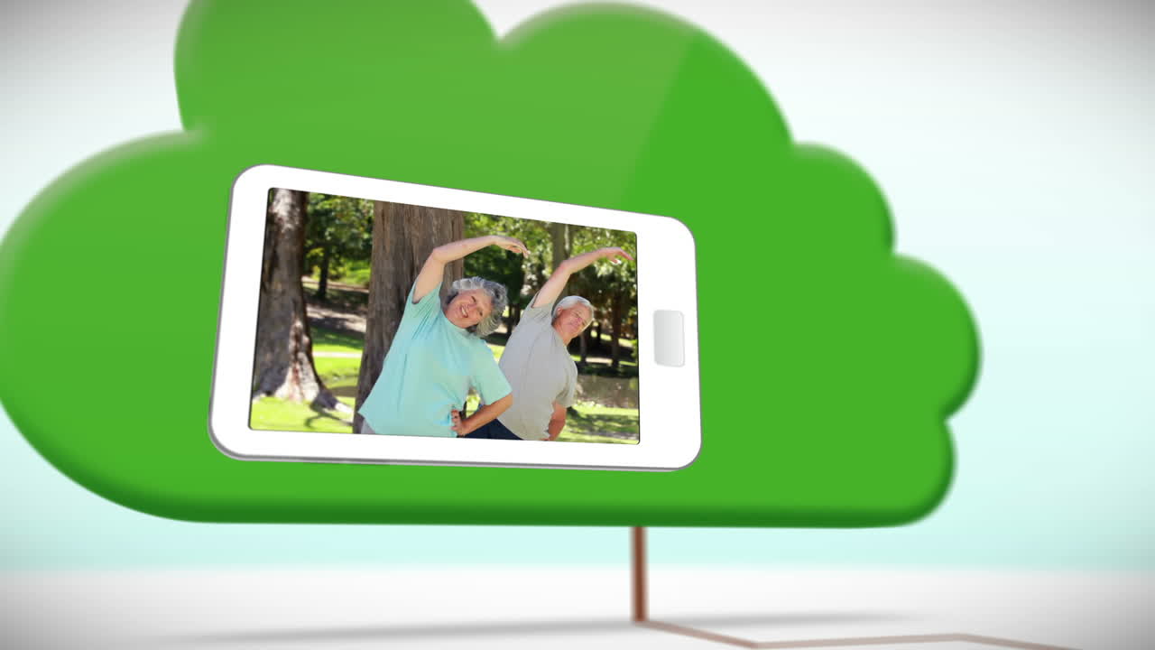 Retired people enjoying life together