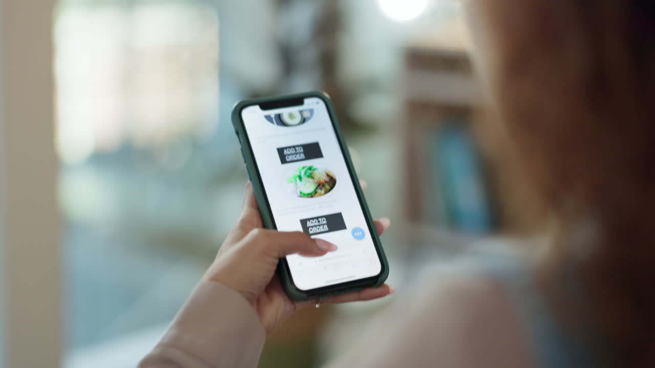 배달, 패스트푸드 및 드폰 스크린