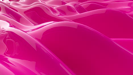 pink abstract liquid reflective wave surface. waves and ripples of ultraviolet lines resembling chewing gum. seamless loop 3d render