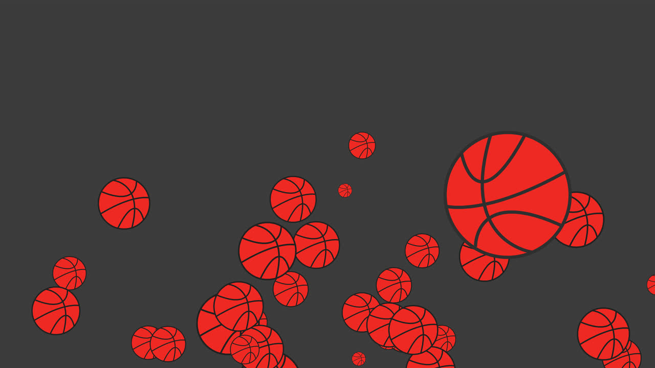 Abstract Digital Art: Basketballs and Motivational Text