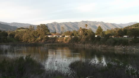 Zoom-in-on-RVs-camping-at-Lake-Casitas-Recreation-Area-in-Oak-View-California