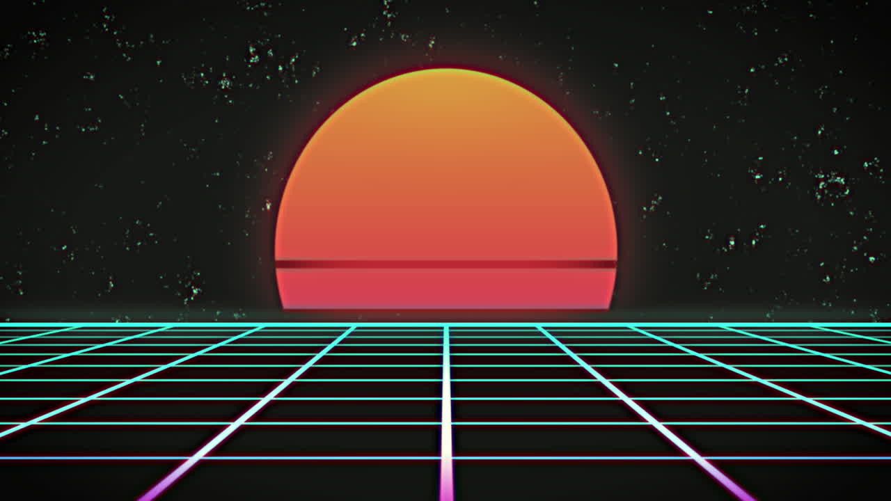 그리드 네트워크를 통해 추상적인 모양에 대한 대규모 판매 텍스트와 검은 바탕에 오렌지색 둥근 배너