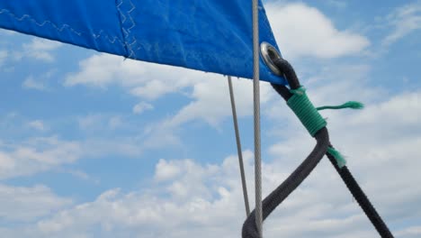 Sails of sailing yacht in wind day