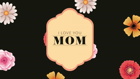 mother's day card with flowers