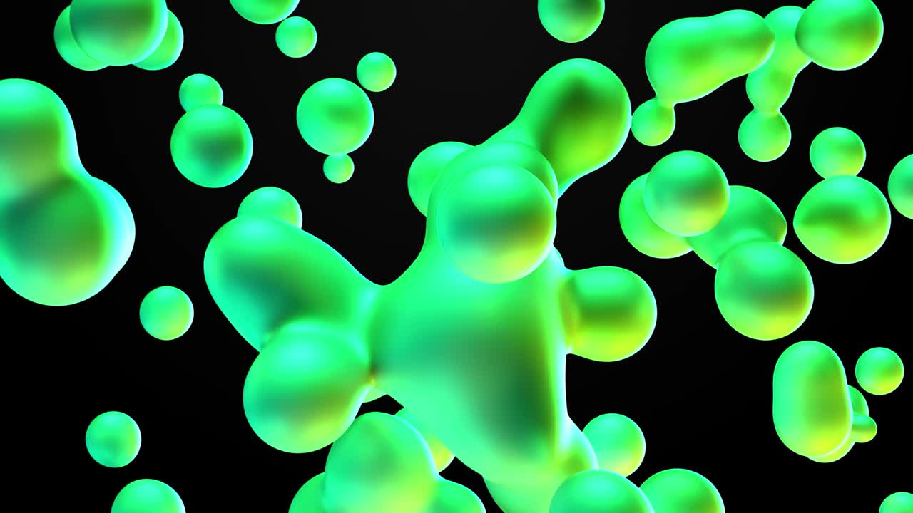 추상적인 모션 그린 미니멀 아트 액체 배경