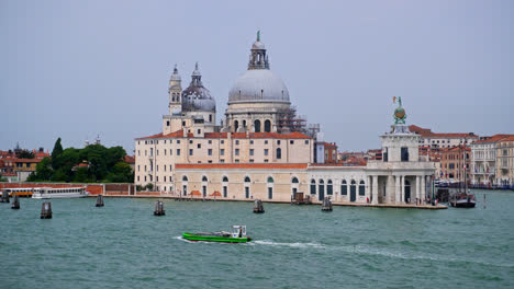 boat sailing at the grand canal in venice, italy