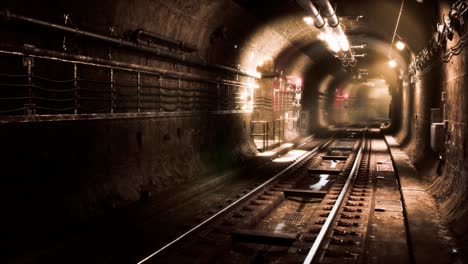 dark old abandoned metro subway tunnel