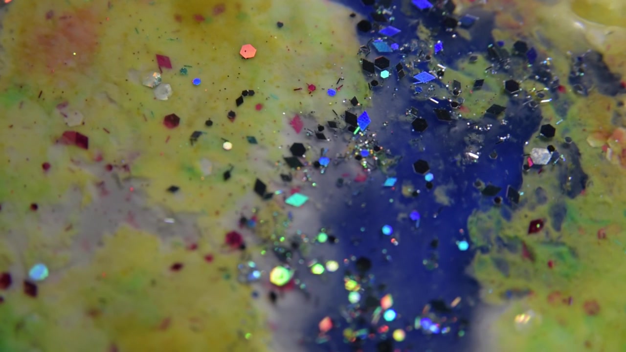 Abstrakt tekstur med glitter og maling