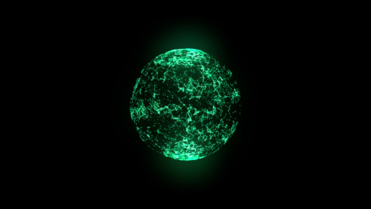 seamless glow energy sphere power ball loop animation