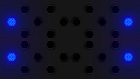 abstract geometric pattern with glowing hexagons
